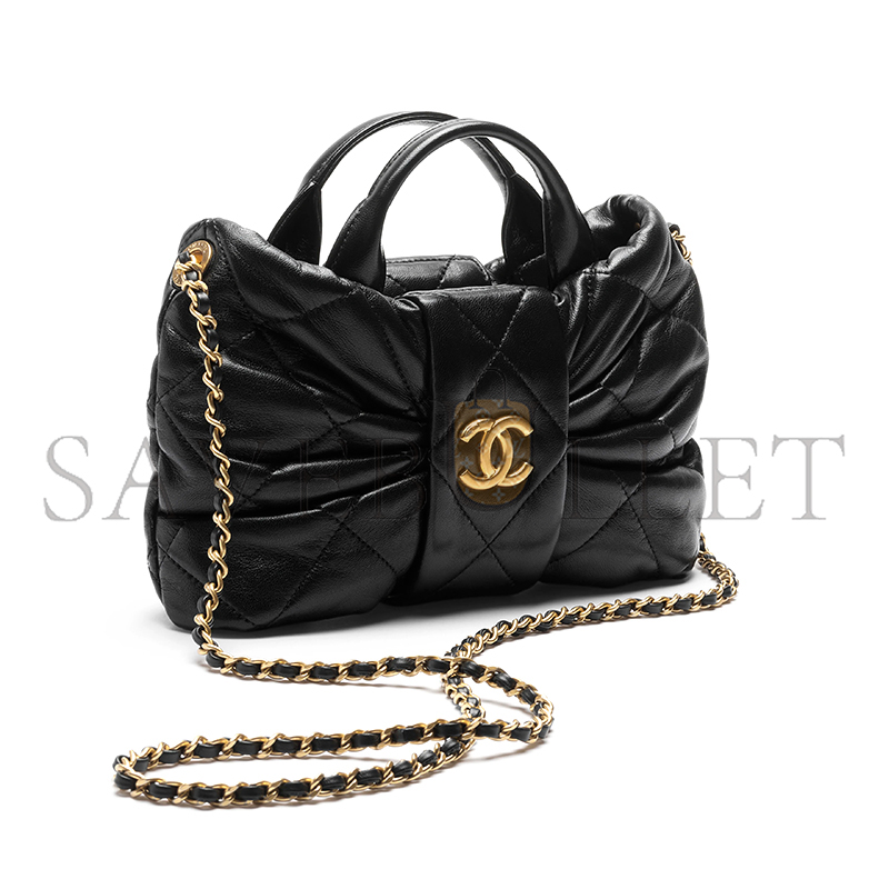 CHANEL MINI BOW BAG SHINY LAMBSKIN AS5849 (26*18*5cm)